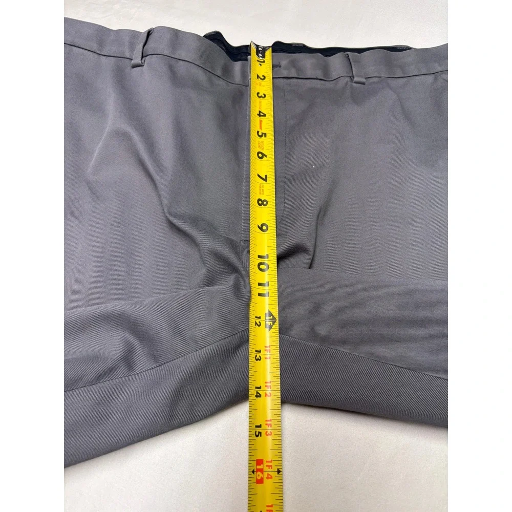 Brooks Brothers Advantage Chino Hudson Pants Grey Mens W42 L34 Stretch Cotton